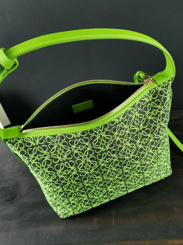 LOEWE Cubi bag in Anagram jacquard and calfskin