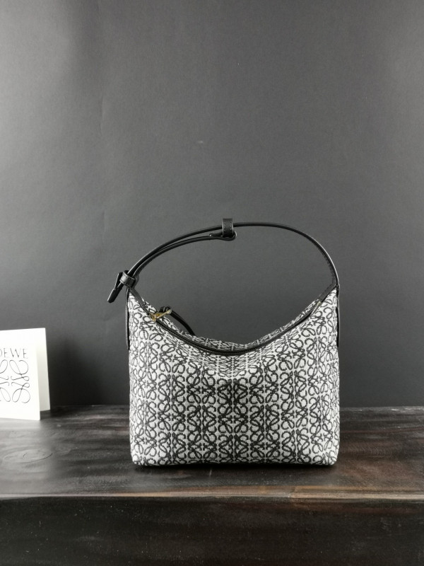 LOEWE small Cubi bag in Anagram jacquard and calfskin