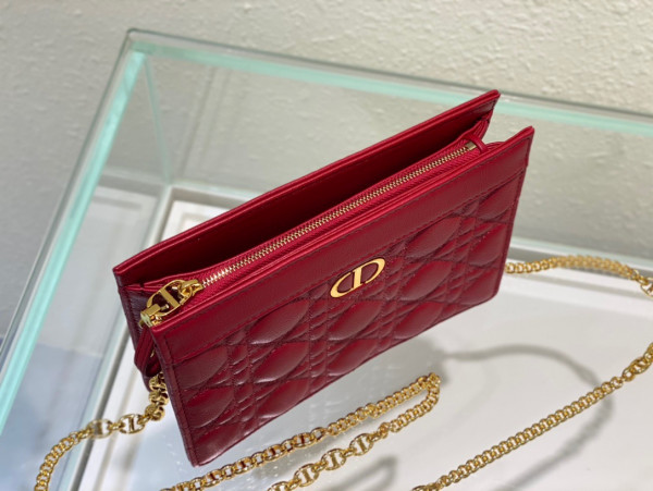 D*or caro zipped pouch with chain