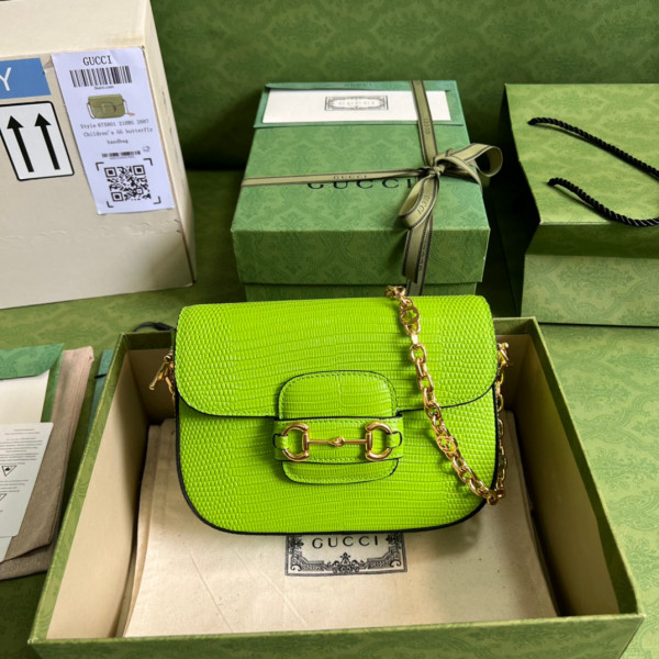 G*u*i horsebit 1955 lizard mini bag