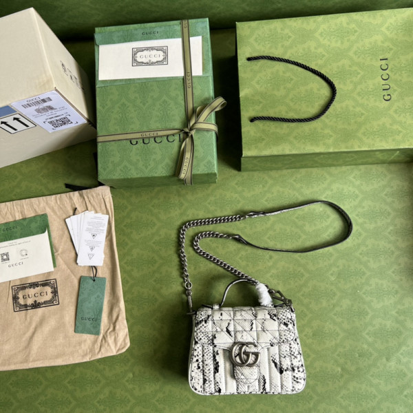 G*u*i gg marmont python mini top handle bag