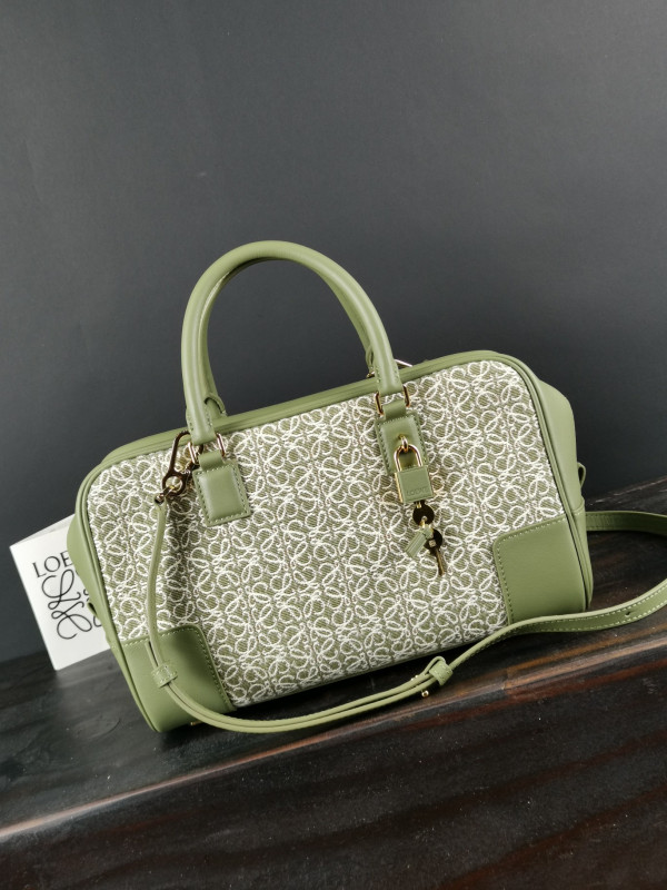 LOEWE Amazona 28 bag in jacquard and calfskin