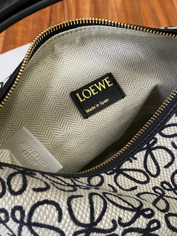 LOEWE Cubi bag in Anagram jacquard and calfskin
