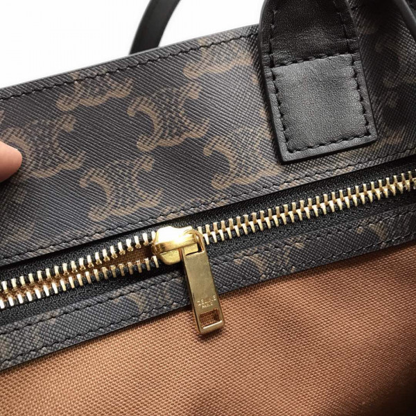 Ce**e small cabas vertical in triomphe canvas