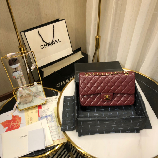 CL FLAP BAG LAMBSKIN