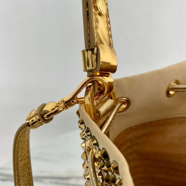 Pra*a satin mini-bag with crystals