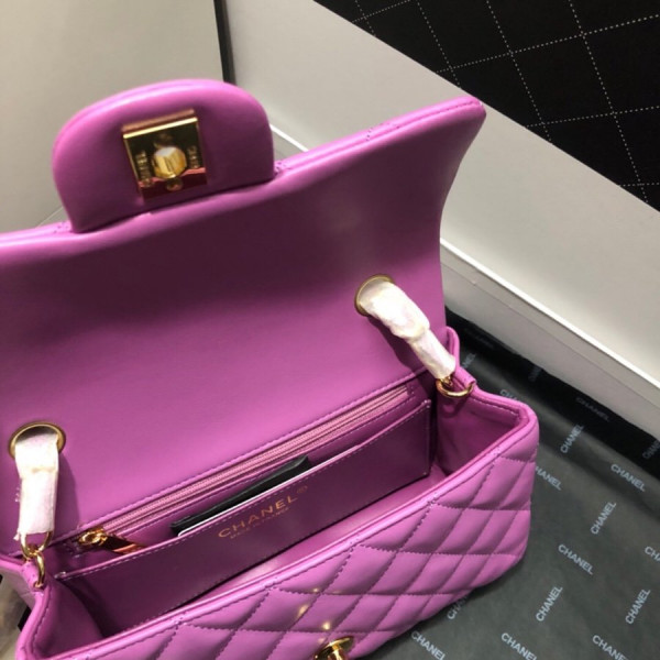 CL FLAP BAG LAMBSKIN