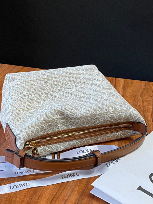 LOEWE small Cubi bag in Anagram jacquard and calfskin