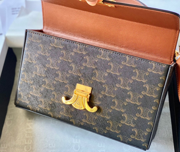 Ce**e box triomphe in triomphe canvas and calfskin