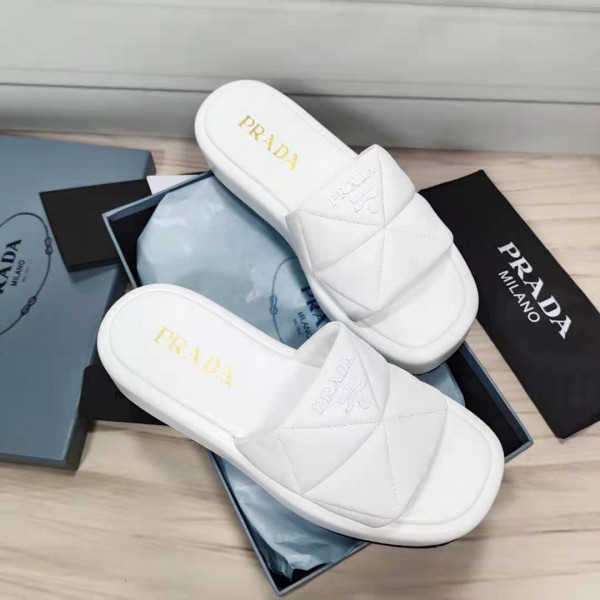 Pra*a nappa leather slides