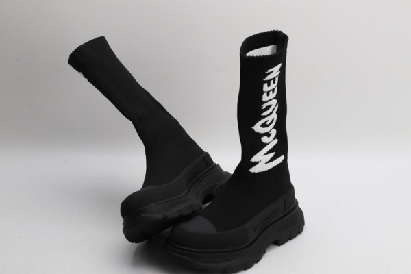ALEXANDER MCQUEEN Graffiti Knit Tread Slick Boot