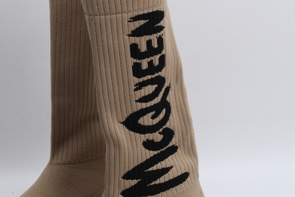 ALEXANDER MCQUEEN Graffiti Knit Tread Slick Boot