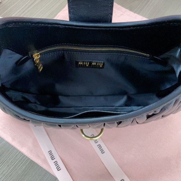 MIUMIU Matelassé nappa leather hobo bag