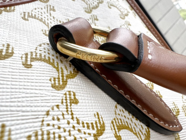 Ce**e mini horizontal cabas in triomphe canvas and calfskin