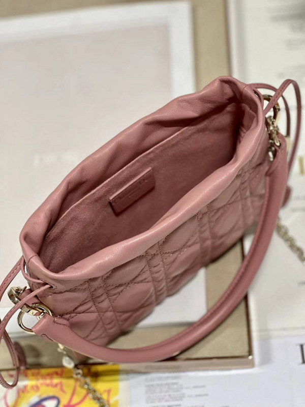 lady D*or top handle drawstring mini bag