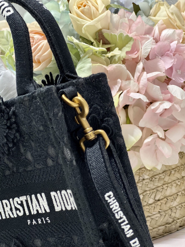 mini D*or book tote phone bag