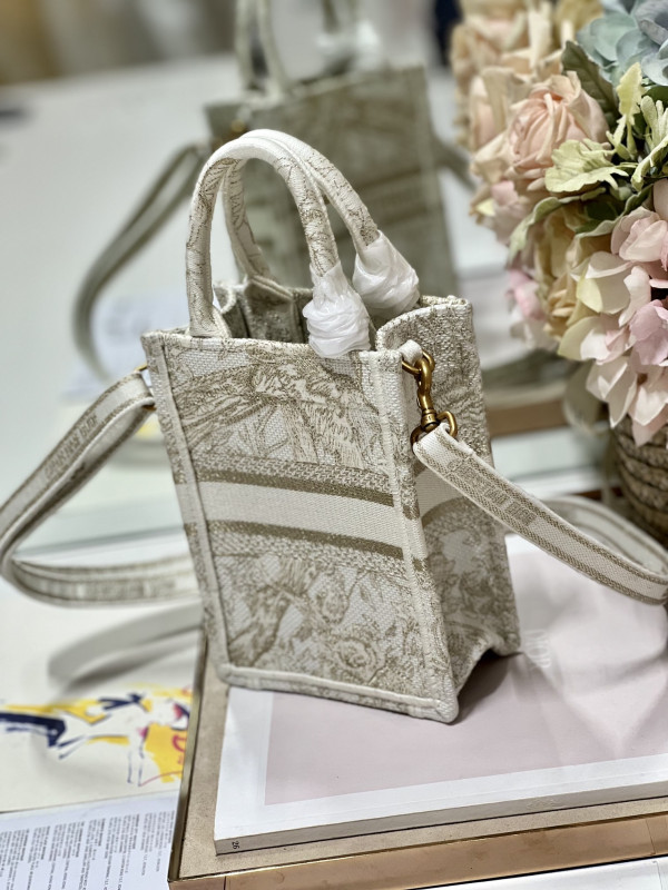 mini D*or book tote phone bag