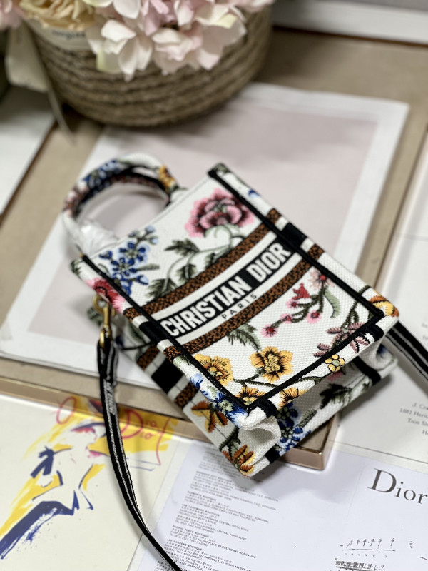 mini D*or book tote phone bag