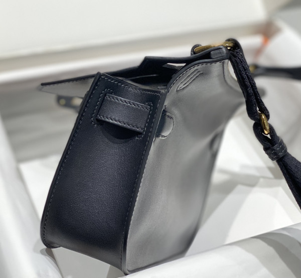 H**mes jypsiere mini bag in swift leather gris meyer