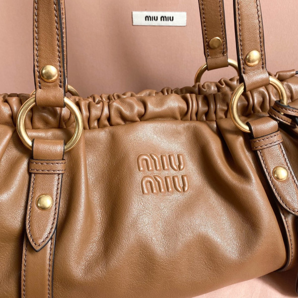 MIUMIU Joie nappa leather bag-44 X 16 X10.5cm