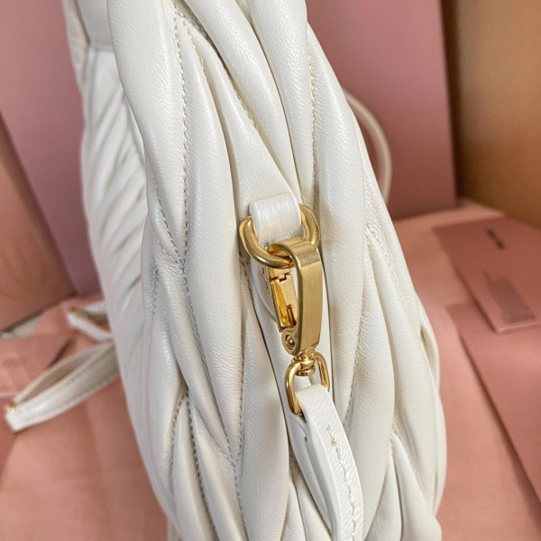 MIUMIU Wander matelassé nappa leather hobo bag