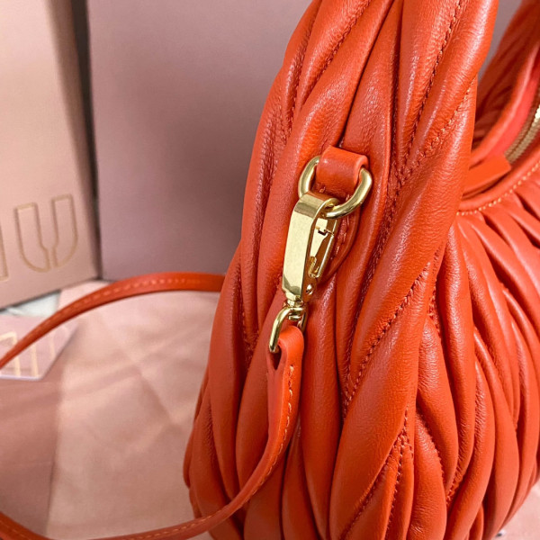 MIUMIU Wander matelassé nappa leather hobo bag
