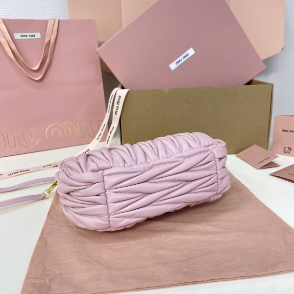 MIUMIU Wander matelassé nappa leather hobo bag