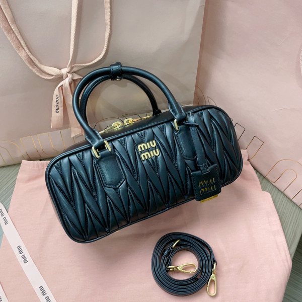 MIUMIU Arcadie matelassé nappa leather bag-XS/S/M