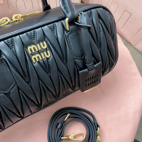MIUMIU Arcadie matelassé nappa leather bag-XS/S/M