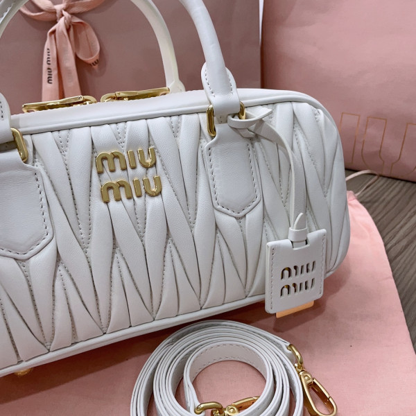 MIUMIU Arcadie matelassé nappa leather bag-XS/S/M